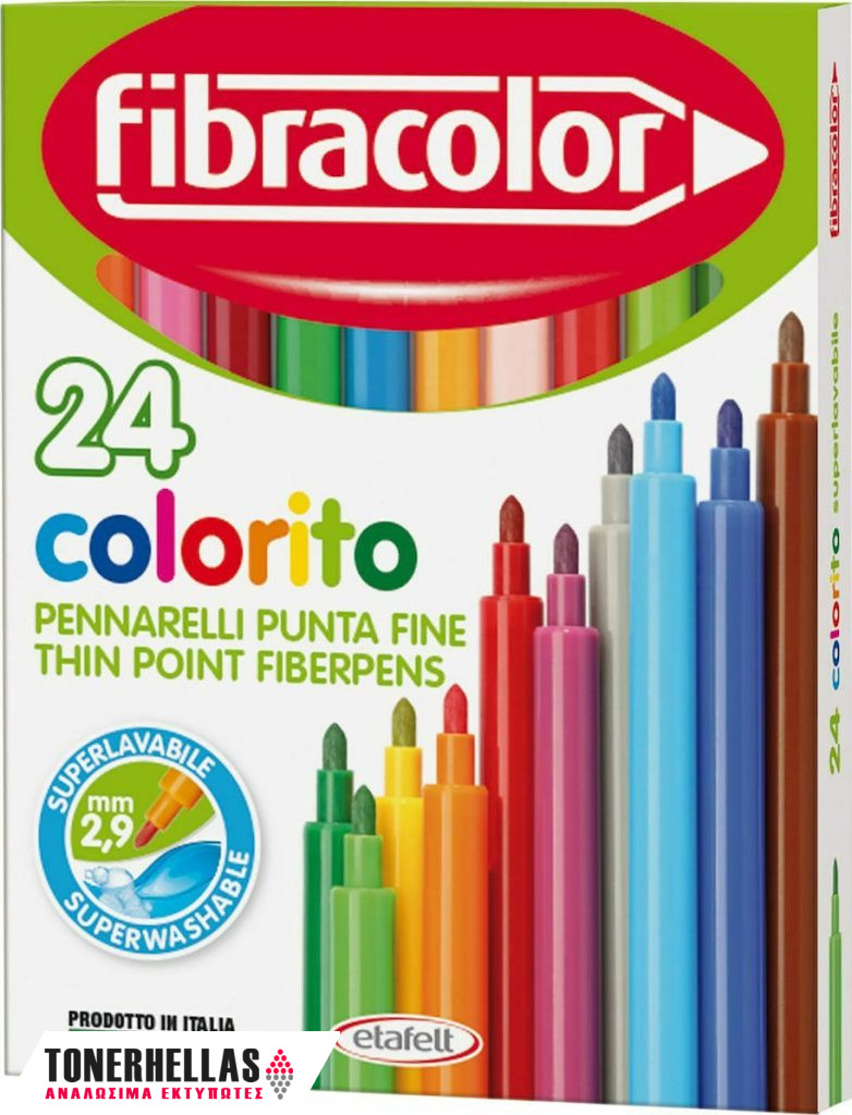 Fibracolor μαρκαδόροι ζωγραφικής Colorito maxi 24χρώμ.