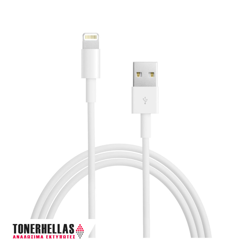 USB to Lightning Λευκό data transmit and charging cable